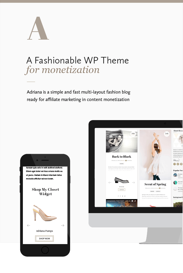 Adriana - Fashion WordPress Layout - 1