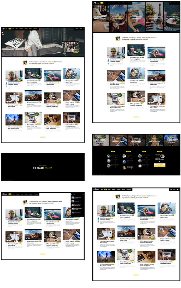 Alinan WP - Ein persönliches WordPress Blog und Vlog Template - 1