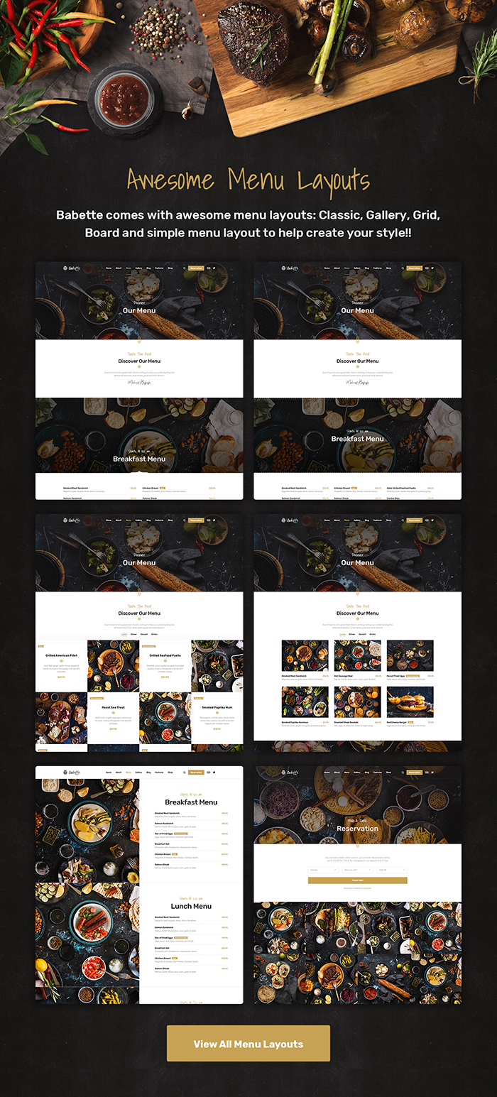 Babette - Restaurant & Cafe WordPress Vorlage - 6