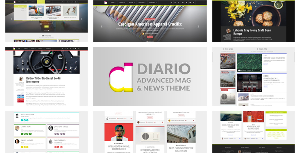 Diario: Modernes und responsives Magazin / Zeitung WordPress Layout - 1