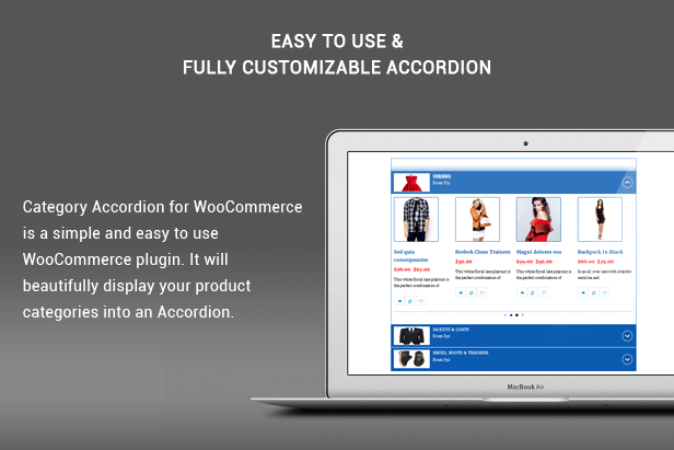 Kategorien Akkordeon WooCommercre WordPress Plugin - 1