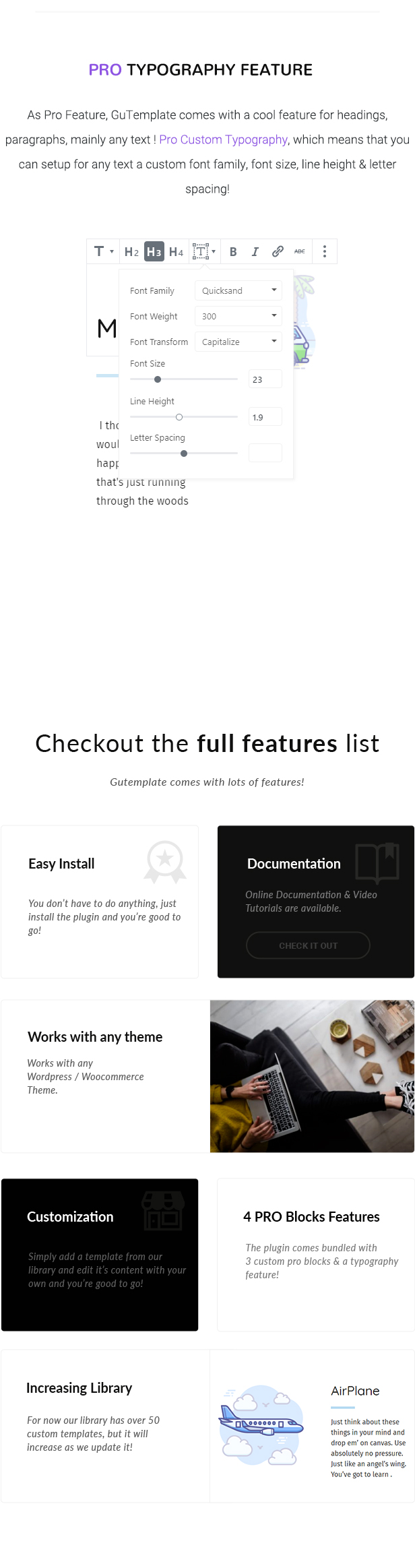 GuTemplate - Pro Templates Library für WordPress - 5