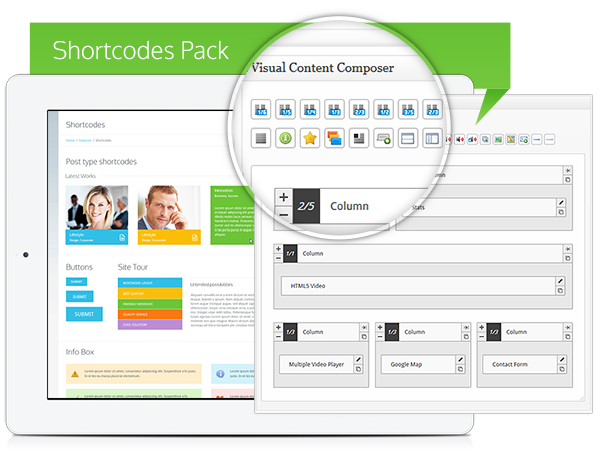 Erweitertes Shortcodes-Paket