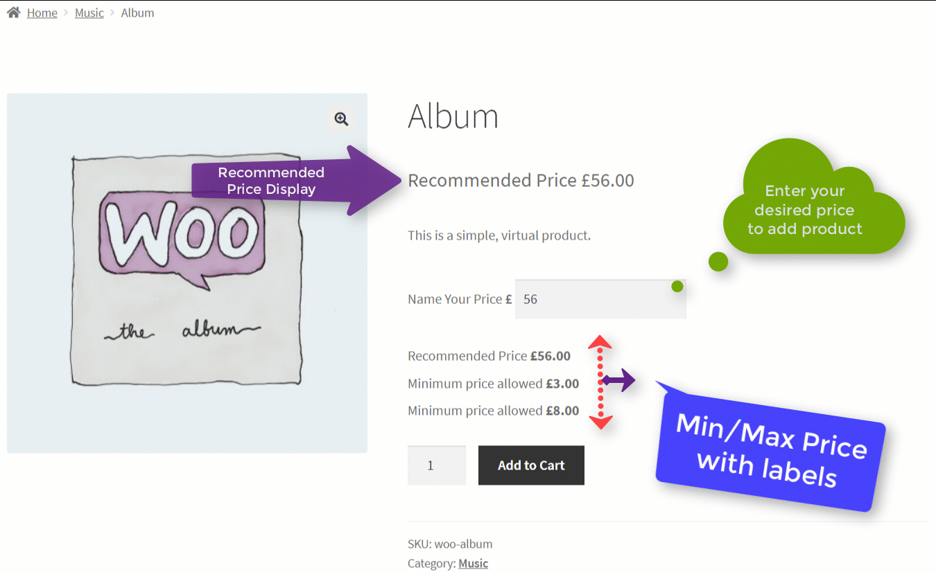 WooCommerce Nennen Sie Ihren Preis