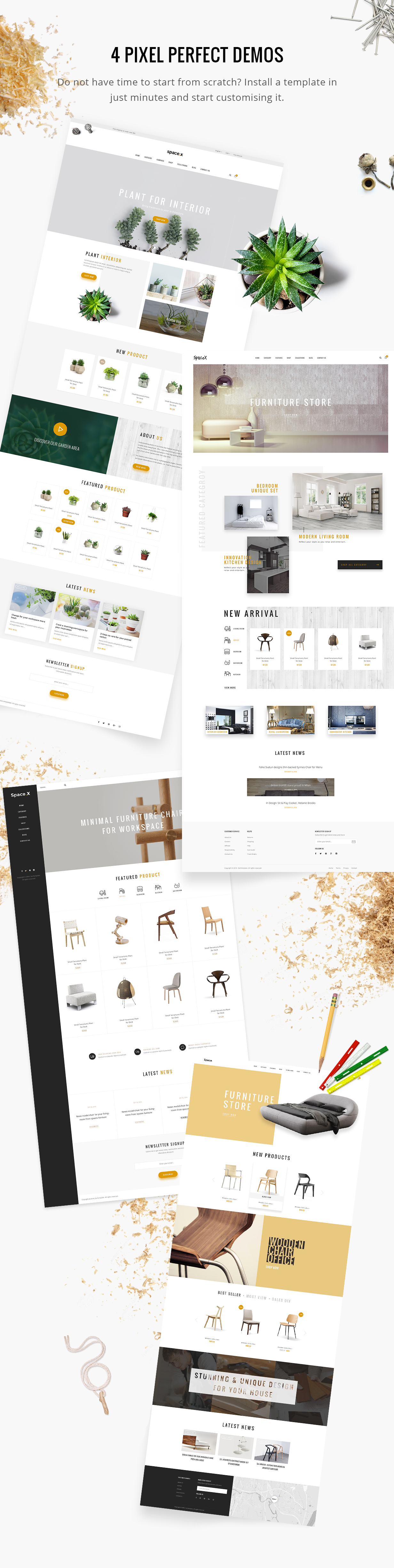 Raum - Innenarchitektur Möbel WooComerce WordPress Vorlage - 4