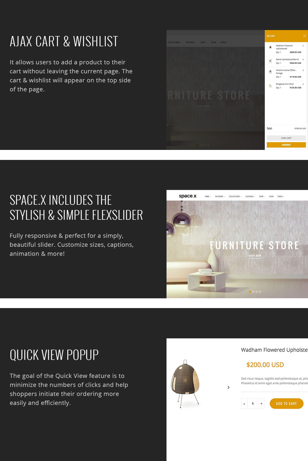 Raum - Innenarchitektur Möbel WooComerce WordPress Vorlage - 7