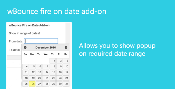 Wordpress Add-On Plugin wBounce fire on date add-on