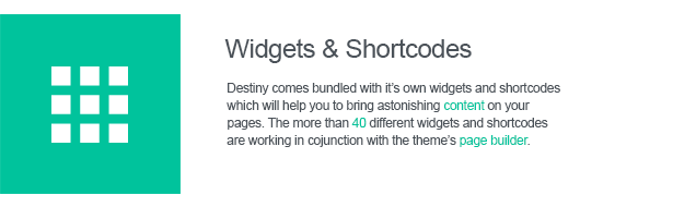 Widgets & Shortcodes