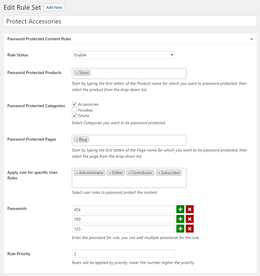 Passwortgeschütztes Plugin für Kategorien, Produkte und Seiten für WooCommerce
