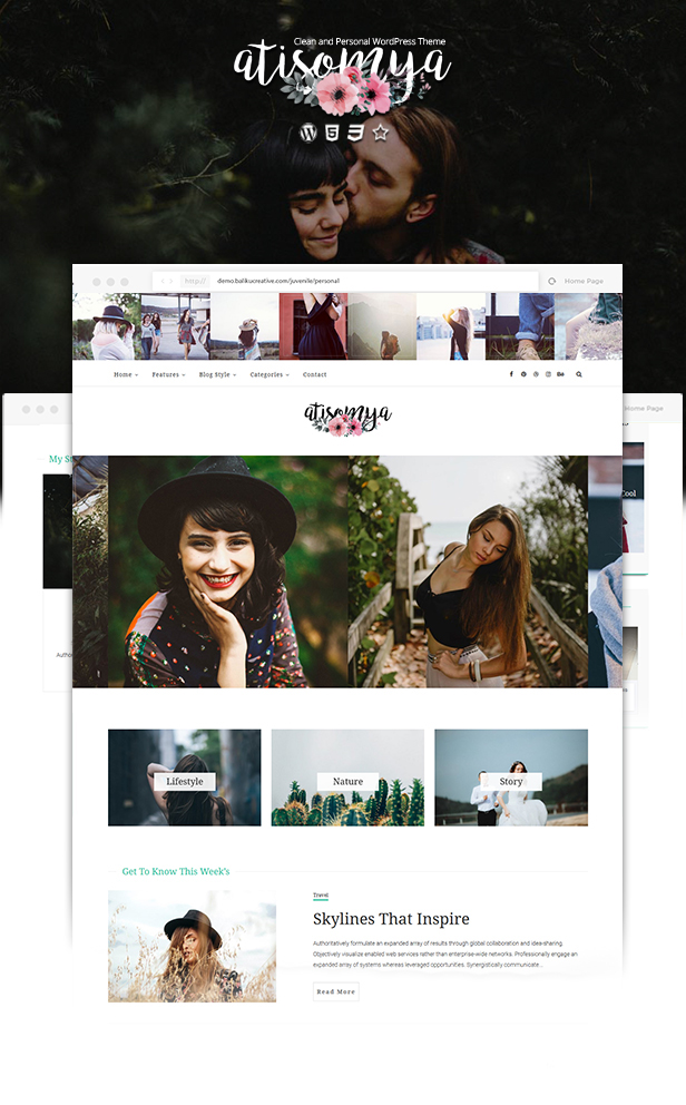 Atisomya - Sauberes & Persönliches WordPress Blog Theme - 1