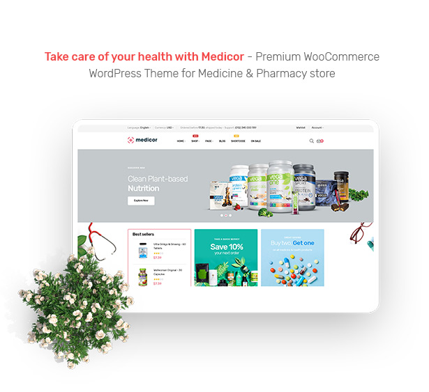 Medicor - Medizinische Klinik & Apotheke WooCommerce WordPress Theme