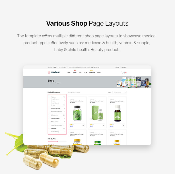 Medicor - Medizinische Klinik & Apotheke WooCommerce WordPress Theme