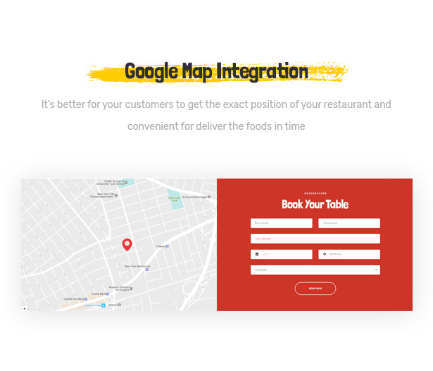 Foodo Google Map - Fastfood-Restaurant mit WordPress-Theme