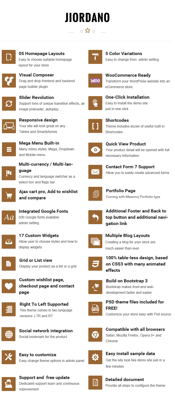 Responsive Technology WooCommerce WordPress Theme - Funktionen