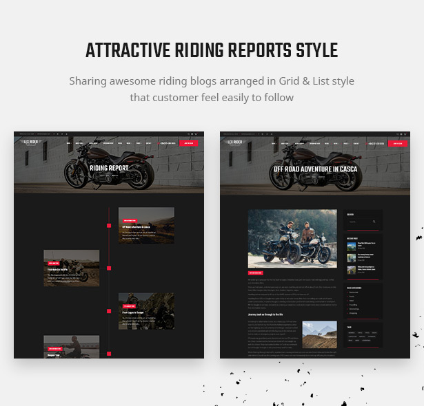 Lex Rider ist ein voll ansprechendes Biker- und Motorrad-WordPress-Theme