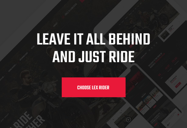 Lex Rider ist ein voll ansprechendes Biker- und Motorrad-WordPress-Theme