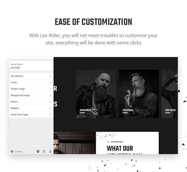 Lex Rider ist ein voll ansprechendes Biker- und Motorrad-WordPress-Theme