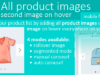 Alle Produktbilder oder das zweite Bild (Rollover) beim Hover