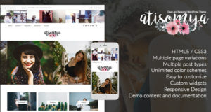 Atisomya – Sauberes & Persönliches WordPress Blog Vorlage