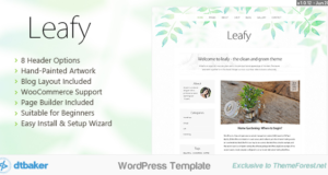 Belaubter Minimal WordPress Blog & Shop