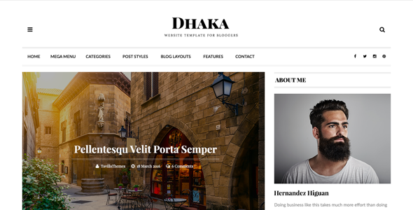 Dhaka - Responsive WordPress Blog Template