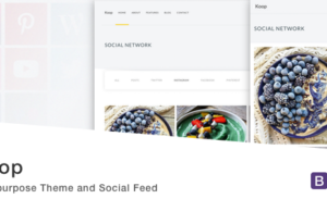 Koop – Mehrzweck-Vorlage und Social Feed.