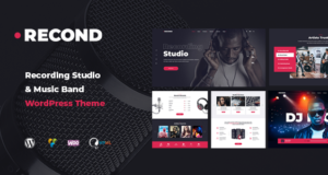 Recond – Aufnahmestudio & Musikband WordPress Vorlage
