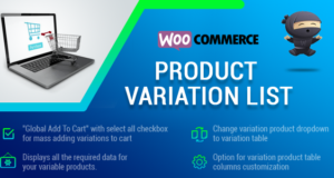 WooCommerce-Produktvariationsliste