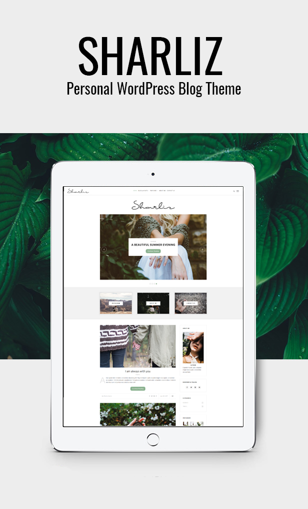 Sharliz - Ein persönliches WordPress Blog Theme - 1