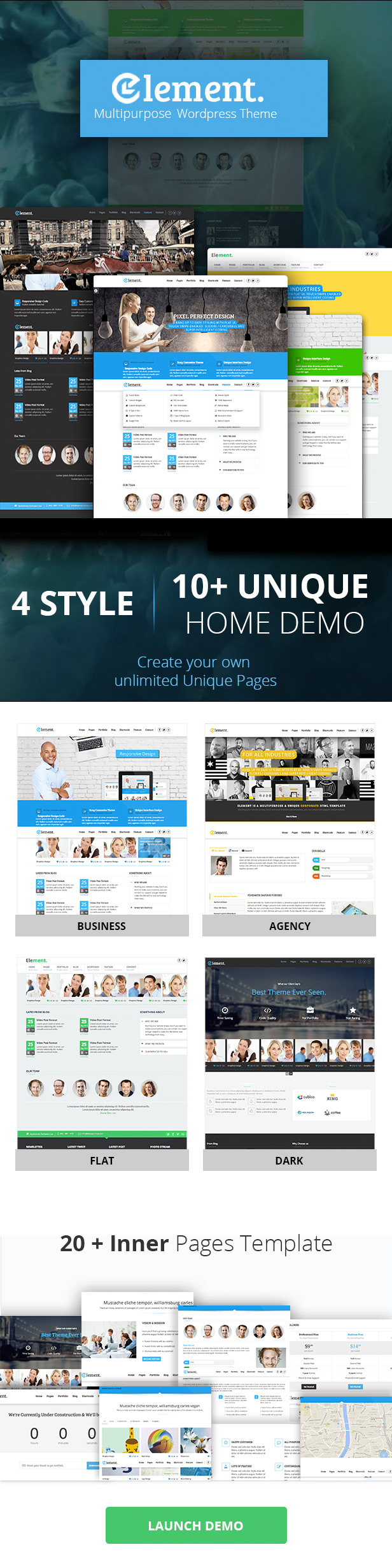 Element - Modernes Mehrzweck - WordPress - Theme - 1
