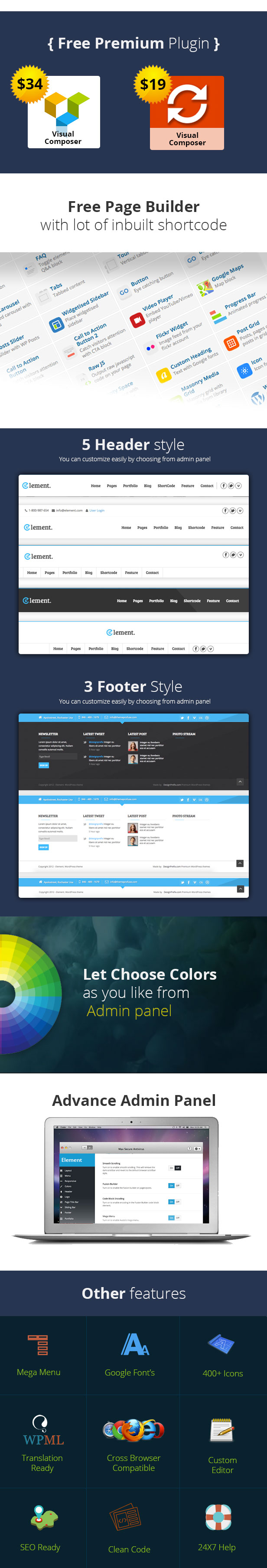 Element - Modernes Mehrzweck - WordPress - Theme - 2