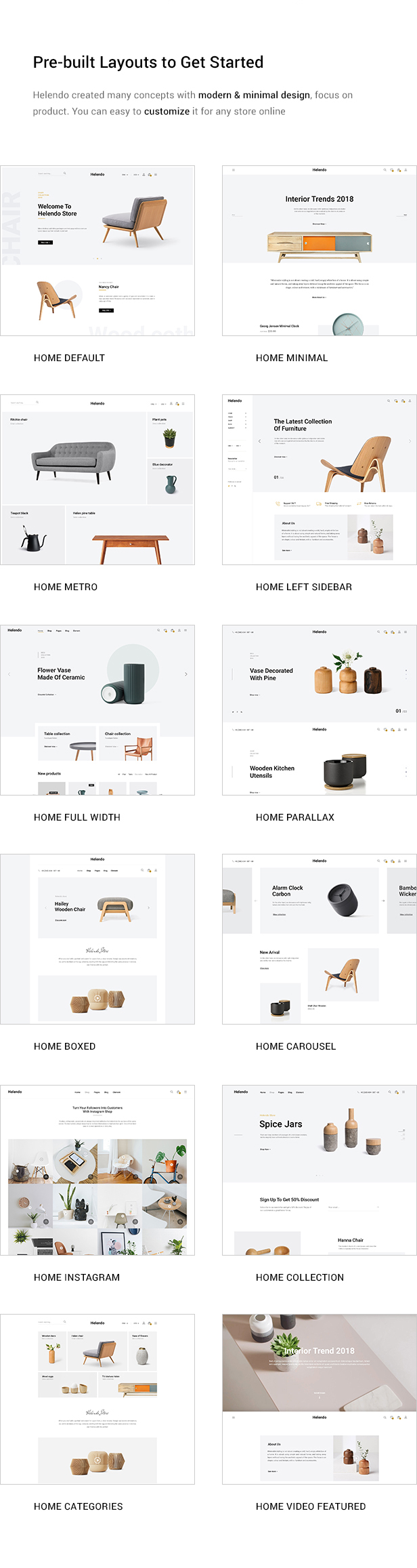 Helendo WooCommerce WordPress-Theme für Möbel