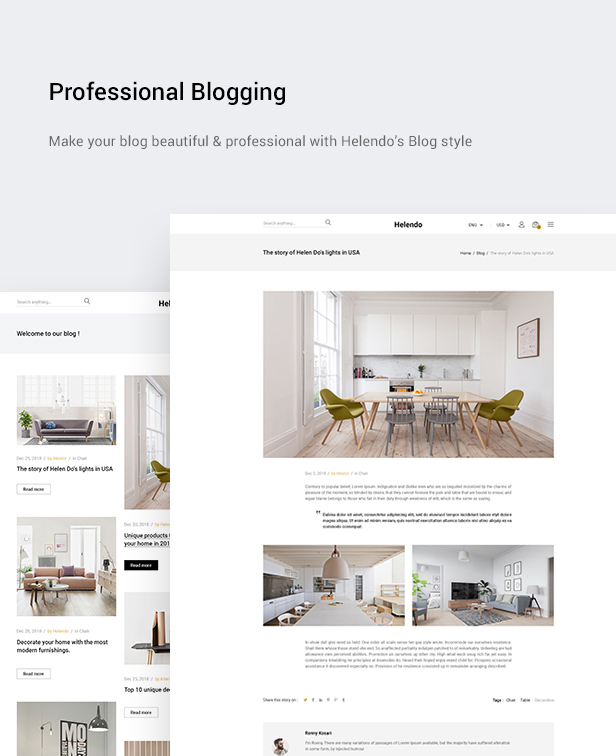 Helendo WooCommerce WordPress-Theme für Möbel