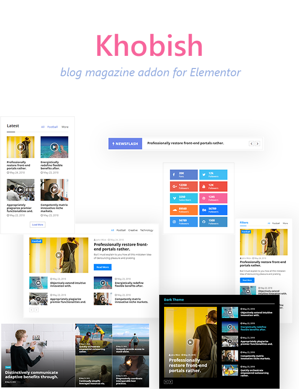 Khobish - Blogging-Paket für Elementor Page Builder - 1