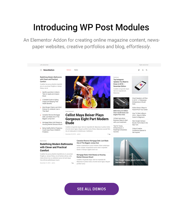 WP Post Module Demos