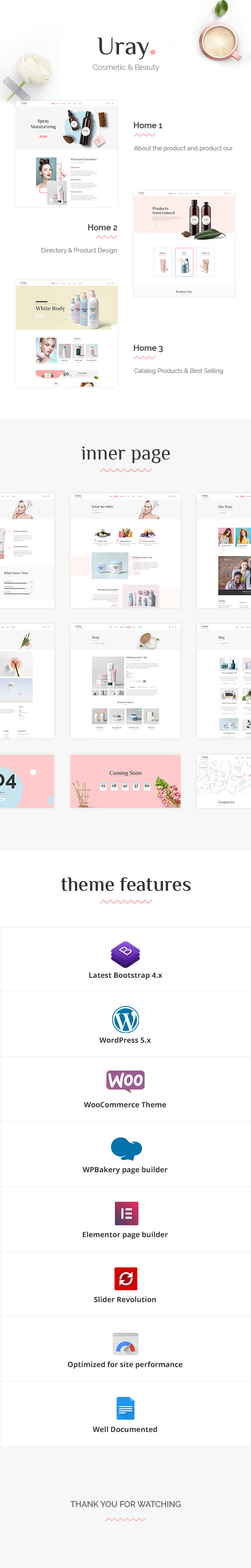 Uray - Kosmetik & Schönheitssalon WordPress WooCommerce Theme - 1