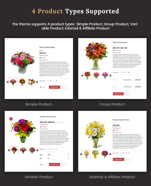 Responsive WooCommerce WordPress Theme - Produktseiten