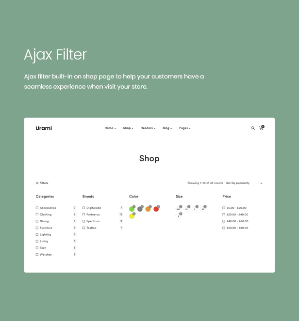 Urami WP - Modernes minimalistisches WooCommerce Thema - 7