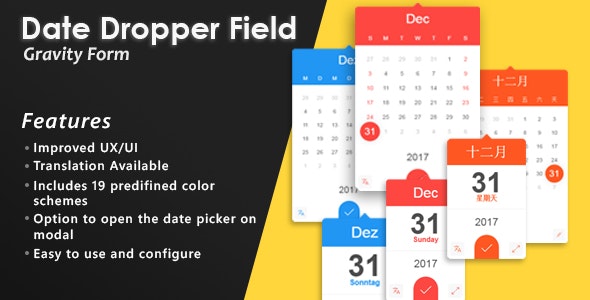 Schwerkraft bildet Datum Dropper Field