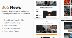 365 Nachrichten – Nachrichten Blog Publishing Magazine WordPress Layout