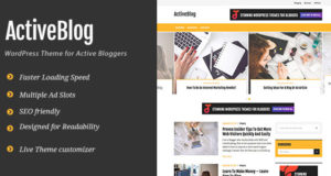 ActiveBlog – Stilvolles persönliches WordPress-Template für aktive Blogger