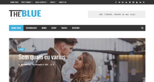 Das blau-responsive WordPress Magazin und Blog Layout