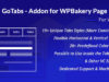 GoTabs - Addon für WPBakery Page Builder (ehemals Visual Composer)