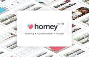 Homey – Buchung und Vermietung WordPress Layout