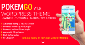 Pokemgo – WordPress-Vorlage für Tutorials, Lernprogramme, Anleitungen, Tipps und Tricks