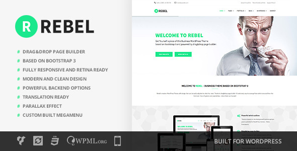 Rebel - WordPress Business Bootstrap Vorlage