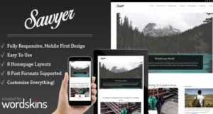 Sawyer – Sauberes und reaktionsschnelles WordPress-Blog-Template