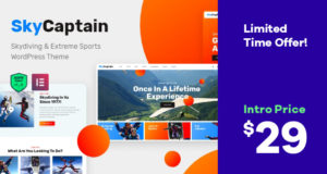 SkyCaptain | Fallschirmspringen & Extremsport WordPress Layout