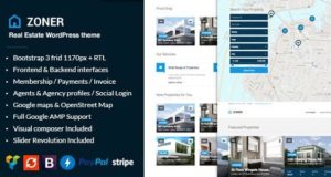 Zoner - Immobilien WordPress Template