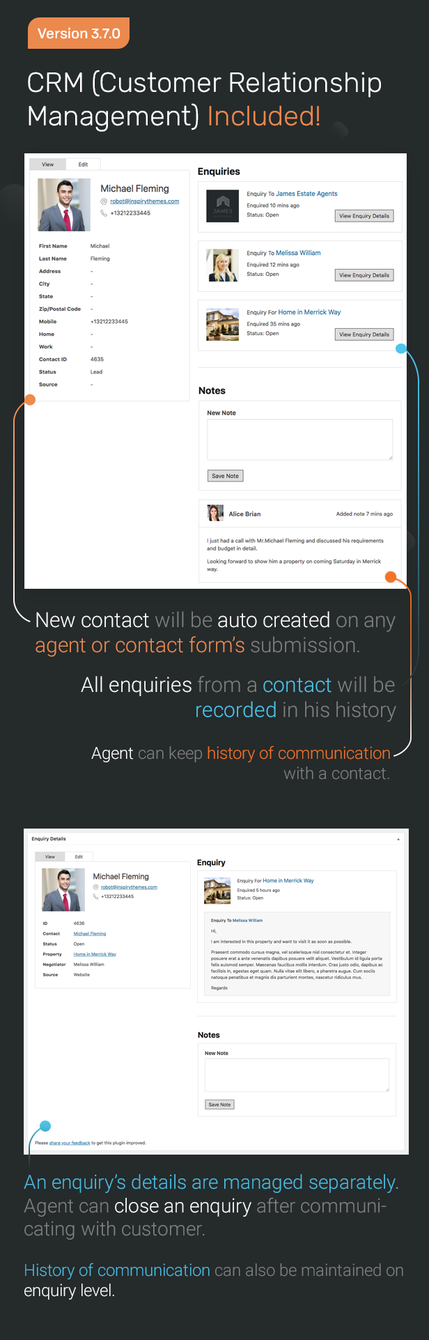 Beinhaltet CRM (Customer Relationship Management)